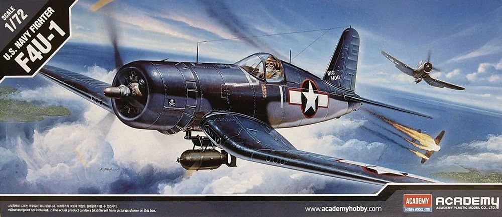 Academy 12457 US Navy F4U-1 Corsair Fighter Aircraft (1:72 Scale)