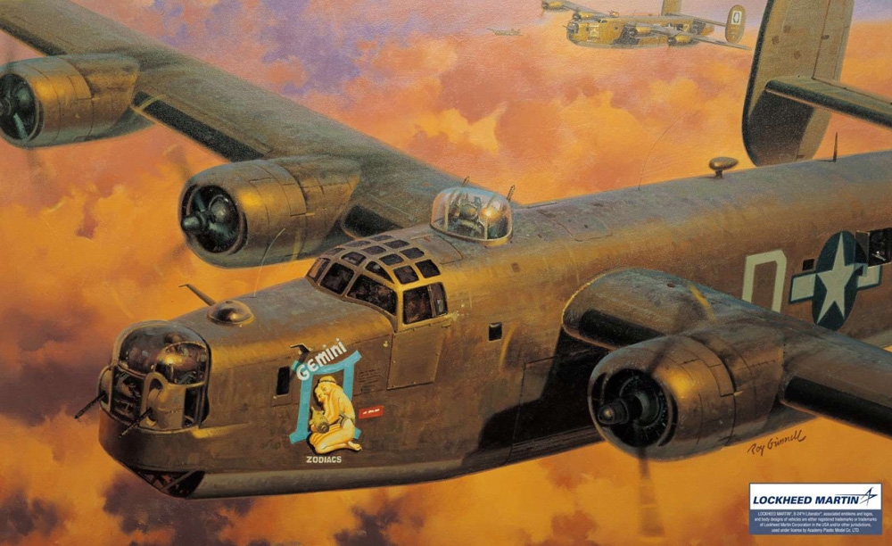 Academy 12584 USAAF B-24H Liberator Zodiac Heavy Bomber Aircraft (1:72 Scale)