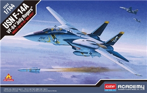 Academy 12626 US Navy F-14A Tomcat VF-84 Jolly Rogers Fighter Aircraft (1:144 Scale)