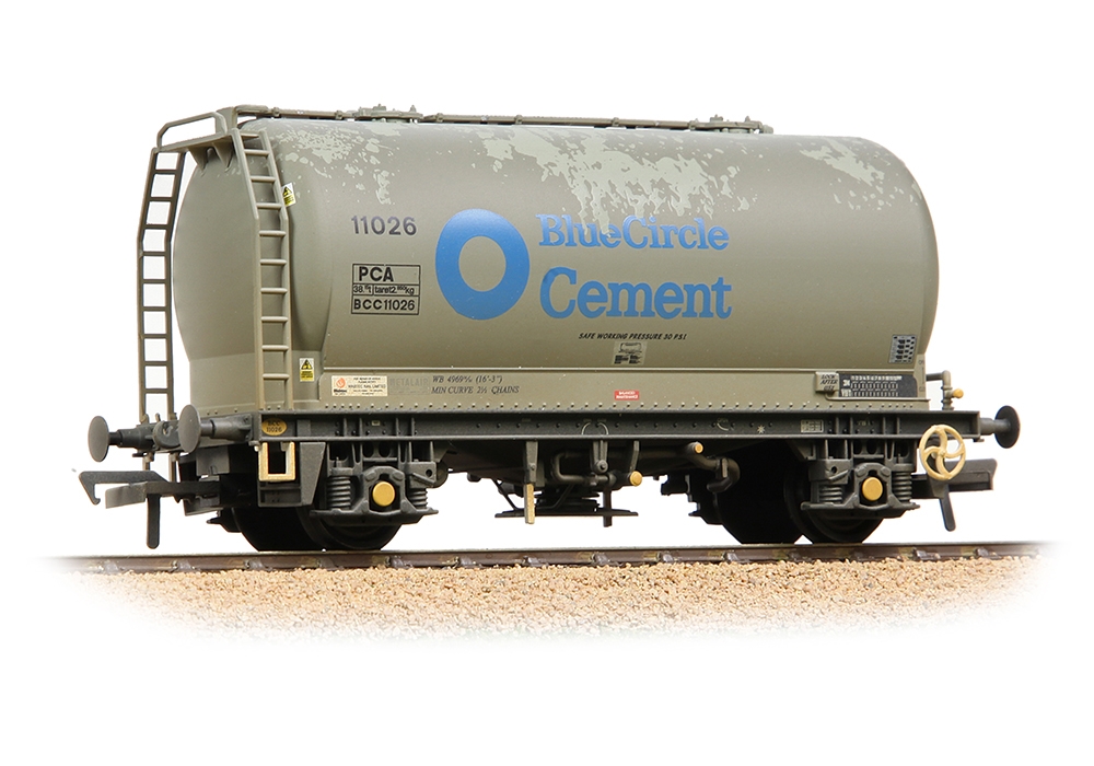 Bachmann Branchline 38-650B PCA Metalair Bulk Powder Wagon 'Blue Circle Cement' Grey Weathered (OO Gauge)