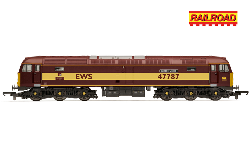 Hornby R30541 RailRoad: EWS - Class 47 - 'Windsor Castle' 47787 Dcc Ready 21 Pin Socket (OO Gauge) Free Postage