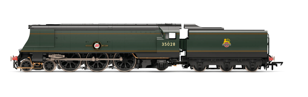 Hornby R30472SS BR (Early) - Merchant Navy - 35028 'Clan Line' (With Steam Generator) (OO Gauge) Free Postage