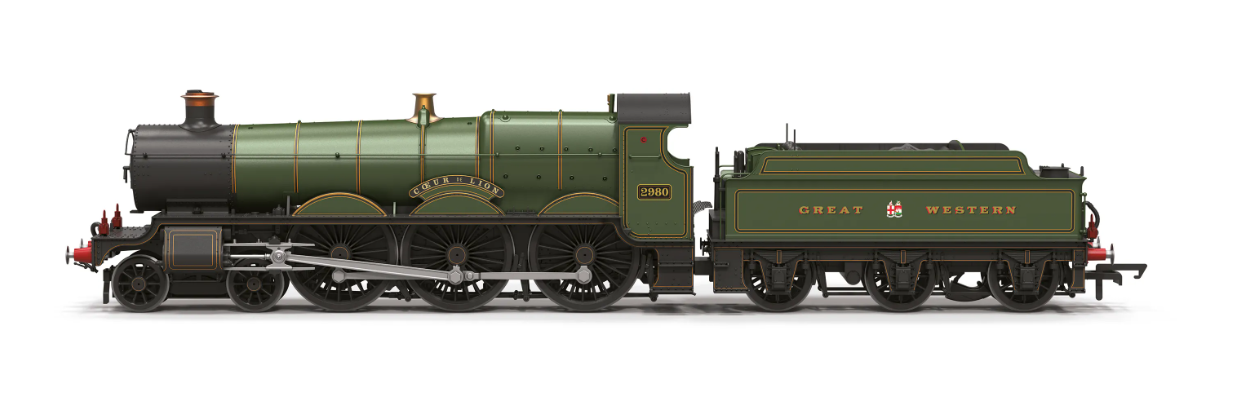 Hornby R30497SS GWR - Saint Class - 2980 'Coeur de Lion' (With Steam Generator) (OO Gauge) Free Postage