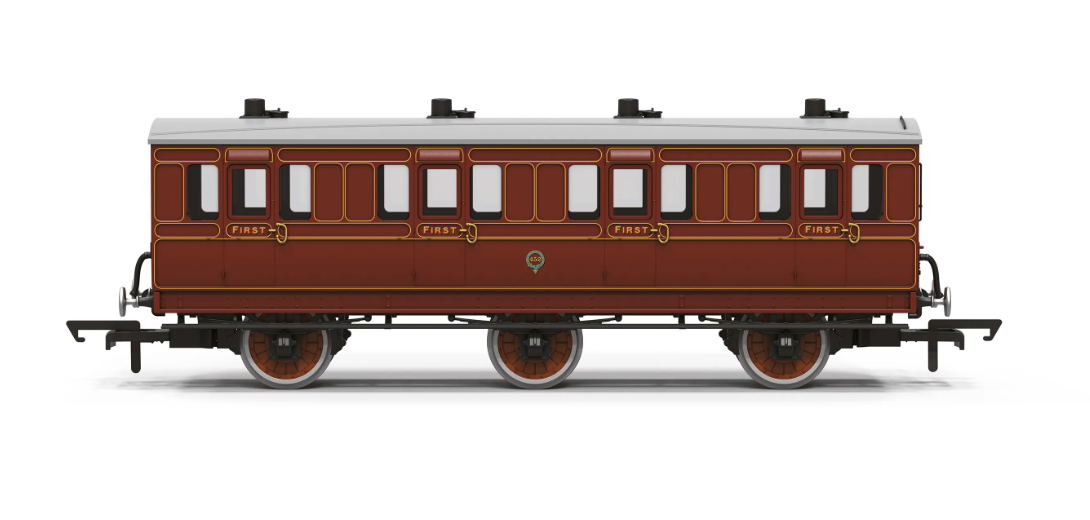 Hornby R40538 LB&SCR - 6 Wheel - First Class Coach - 452 (OO Gauge)
