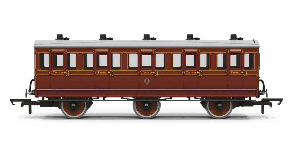 Hornby R40539 LB&SCR - 6 Wheel - Third Class Coach - 612 (OO Gauge)