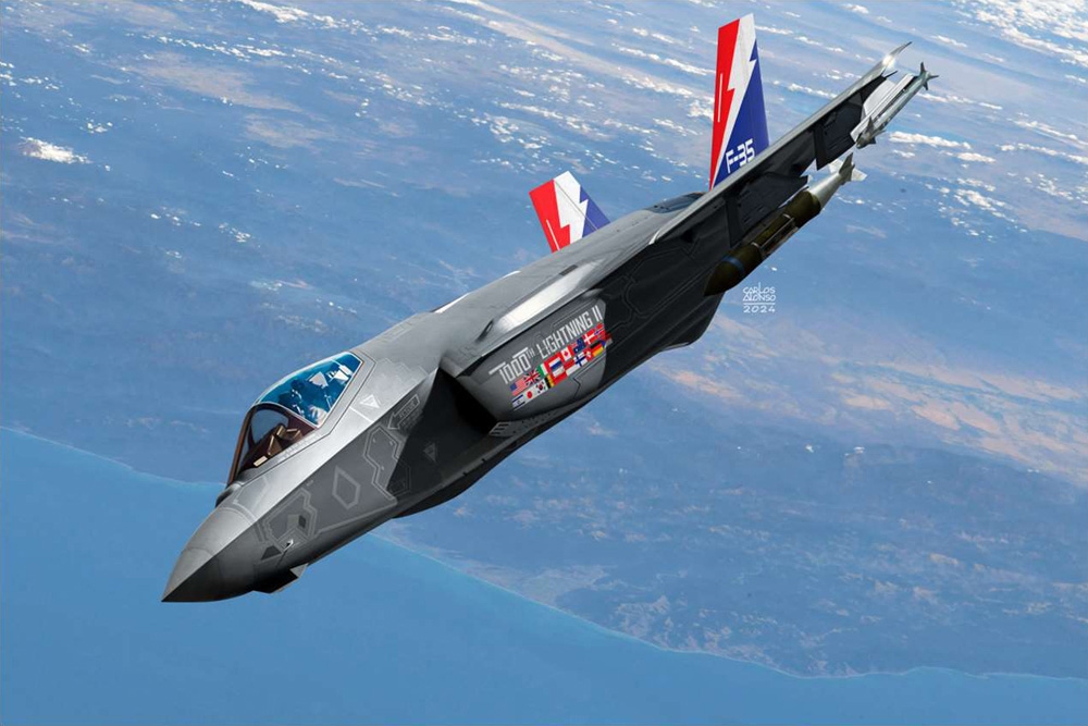 Academy 12591 US Air Force F-35A "1000th Lightning II" Fighter Aircraft (1:72 Scale)