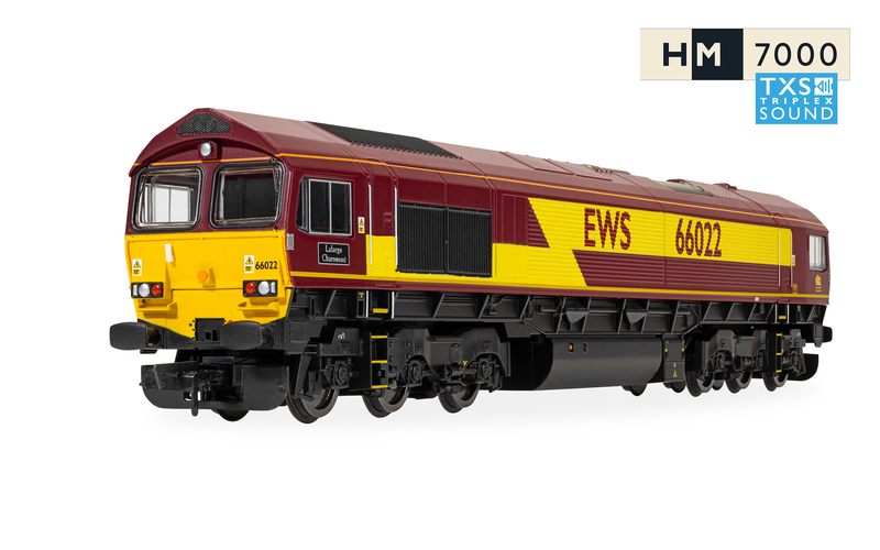 Hornby R30532TXS RailRoad: EWS - Class 66 - 'Lafarge Charnwood' 66022 Dcc Sound (OO Gauge)