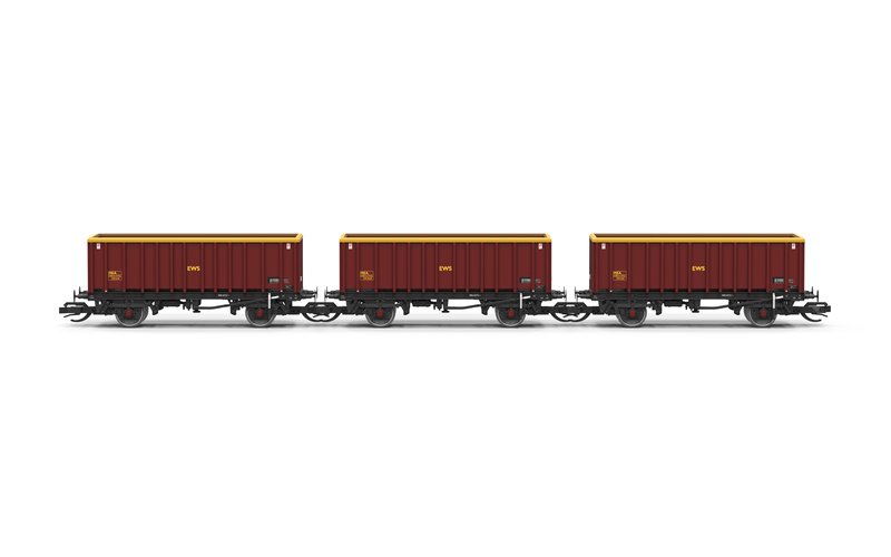 Hornby TT6077 EWS - MEA Wagon - Triple Pack (TT:120 Scale)