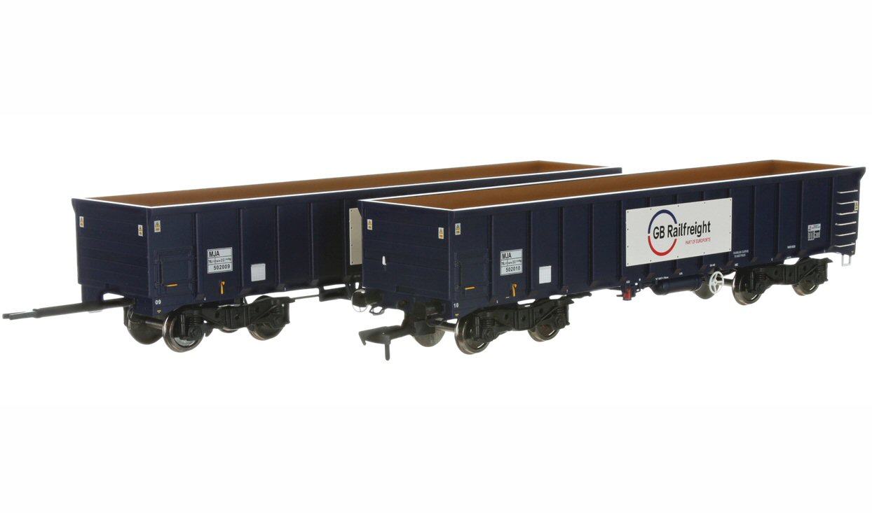 Dapol 4F-025-022 MJA GBRF Bogie Box Wagon 502059 & 502060 (OO Gauge)