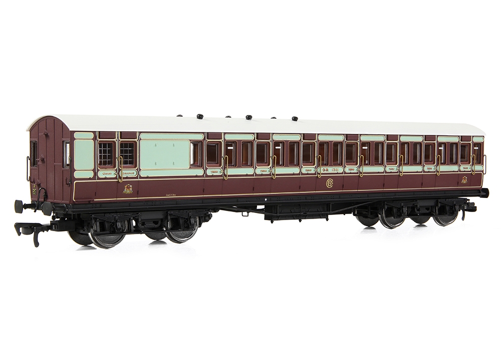 EFE Rail E86028 54ft non-Corridor Brake Third Caledonian Railway Plum & Off-White (OO Gauge)