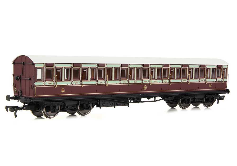 EFE Rail E86029 54ft non-Corridor Third Caledonian Railway Plum & Off-White (OO Gauge)
