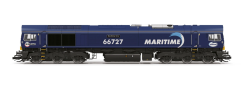 Hornby TT3051M GBRf - Class 66 - 66727 'Maritime One' Dcc Ready Next 18 Socket (TT:120 Scale) Free Postage