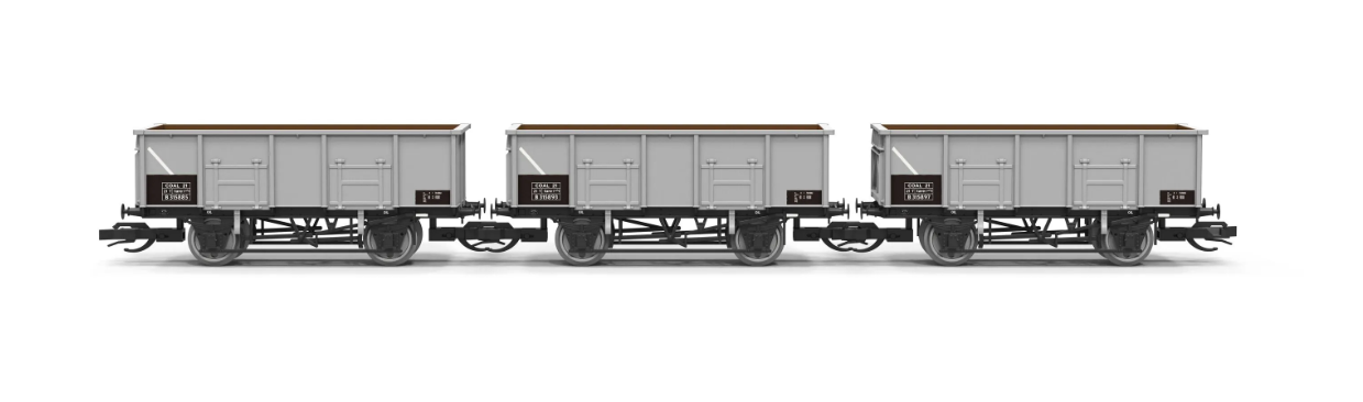 Hornby TT6061 BR - MDO - 21T Mineral wagon - Triple pack (TT:120 Gauge)