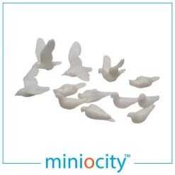 Miniocity 076-504 Doves,Pigeons & Seagulls Pack of 12 (OO Gauge)