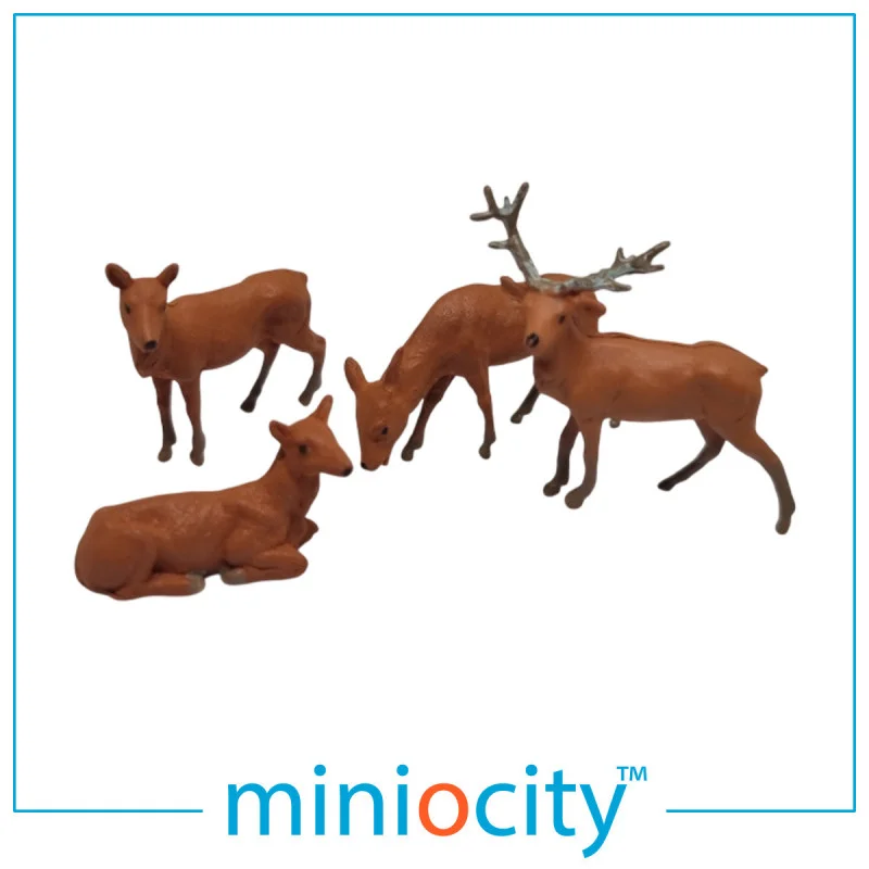 Miniocity 076-505 Deer Pack of 4 (OO Gauge)