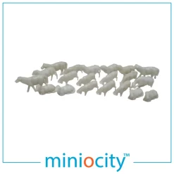 Miniocity 076-506 Sheep Unpainted Pack of 20 (OO Gauge)
