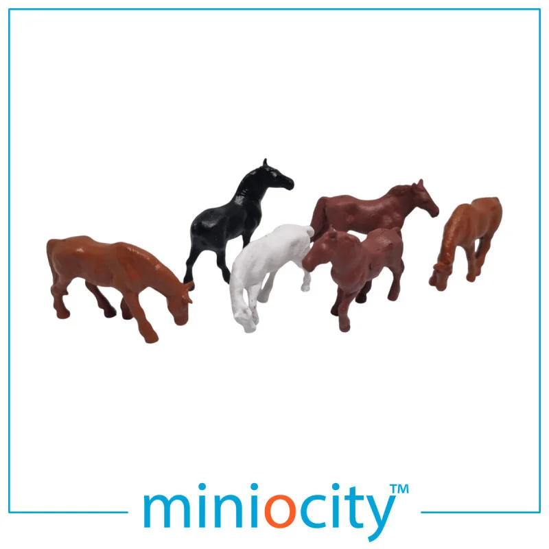 Miniocity 076-507 Horses Pack of 6 (OO Gauge)