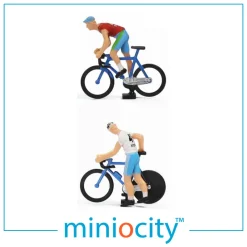 Miniocity 076-512 Premium Cyclists Figures Pack of 2 (OO Gauge)