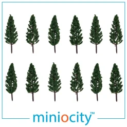 Miniocity 076-705 Pine Trees Pack of 12 (OO Gauge)