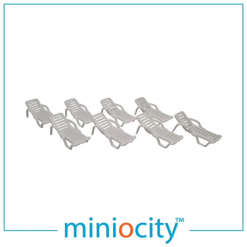 Miniocity 076-710 Sun Loungers Pack of 8 (OO Gauge)
