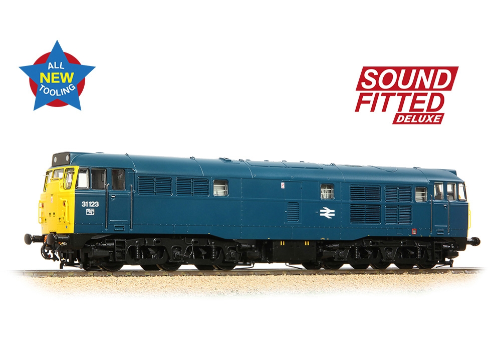 Bachmann Branchline 35-805SFX Class 31/1 31123 BR Blue Dcc Sound Deluxe (OO Gauge)