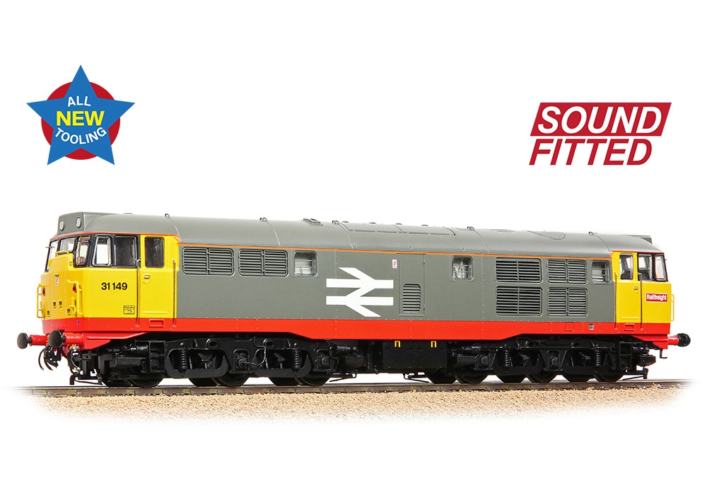 Bachmann Branchline 35-821ASF Class 31/1 Refurbished 31149 BR Railfreight Red Stripe Dcc Sound (OO Gauge)