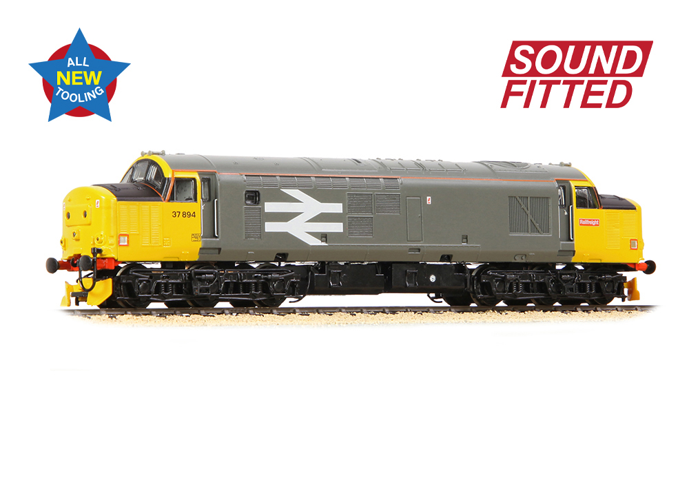 Graham Farish 372-110SF Class 37/7 37894 BR Railfreight Grey Dcc Sound (N Gauge) Free Postage