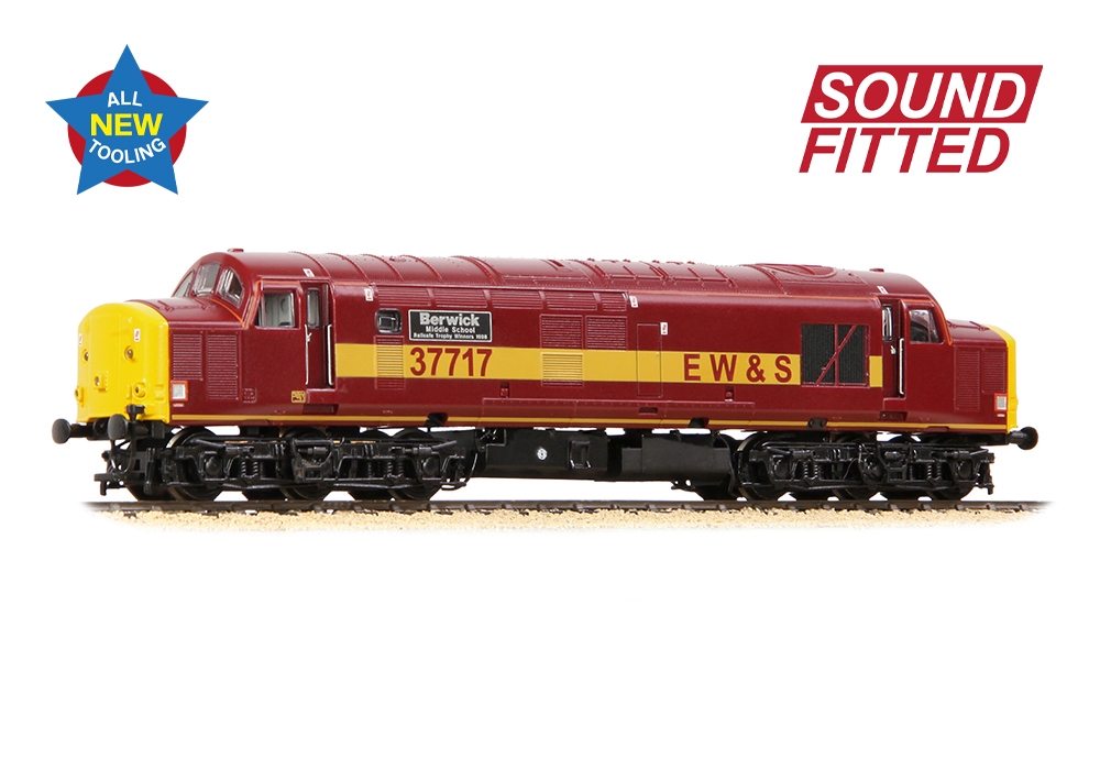 Graham Farish 372-113SF Class 37/7 37717 'Berwick Middle School' EWS Dcc Sound (N Gauge) Free Postage