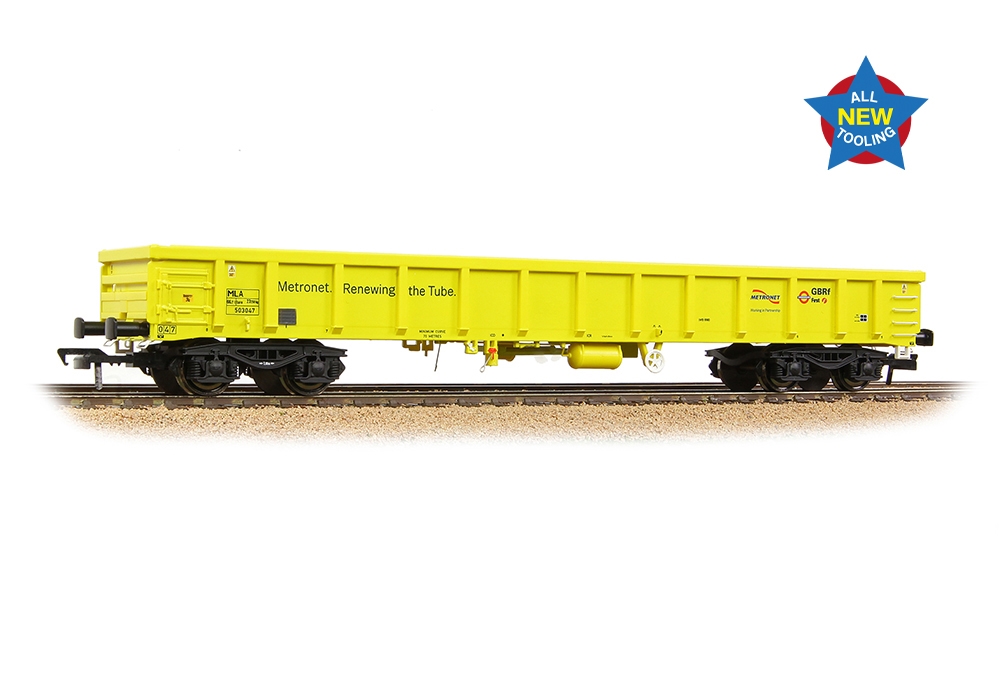 Bachmann Branchline 57-001A MLA Bogie Open Wagon Metronet/GBRf Yellow (OO Gauge)