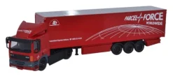 Oxford Diecast 76DAF002 DAF 85 2 Axle 40ft Box Trailer Parcelforce (1:76 Scale)
