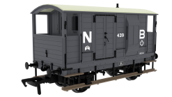 Rapido Trains 820006 LSWR / WD 20T Brake Van – No. 439 NBR Grey (OO Gauge)
