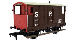 Rapido Trains 820009 LSWR / WD 20T Brake Van – No. 55114 SR Brown (pre-36) (OO Gauge)