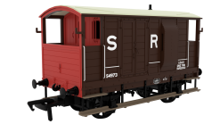 Rapido Trains 820010 LSWR / WD 20T Brake Van – No. 54973 SR Brown (pre-36) (OO Gauge)