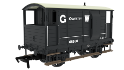 Rapido Trains 820013 LSWR / WD 20T Brake Van – No. 68958 GWR Grey (OO Gauge)