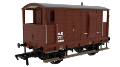 Rapido Trains 820016 LSWR / WD 20T Brake Van – No. 601834 LNER Oxide (post-36) (OO Gauge)