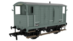 Rapido Trains 820020 LSWR / WD 20T Brake Van – No. S54977 BR Grey (OO Gauge)
