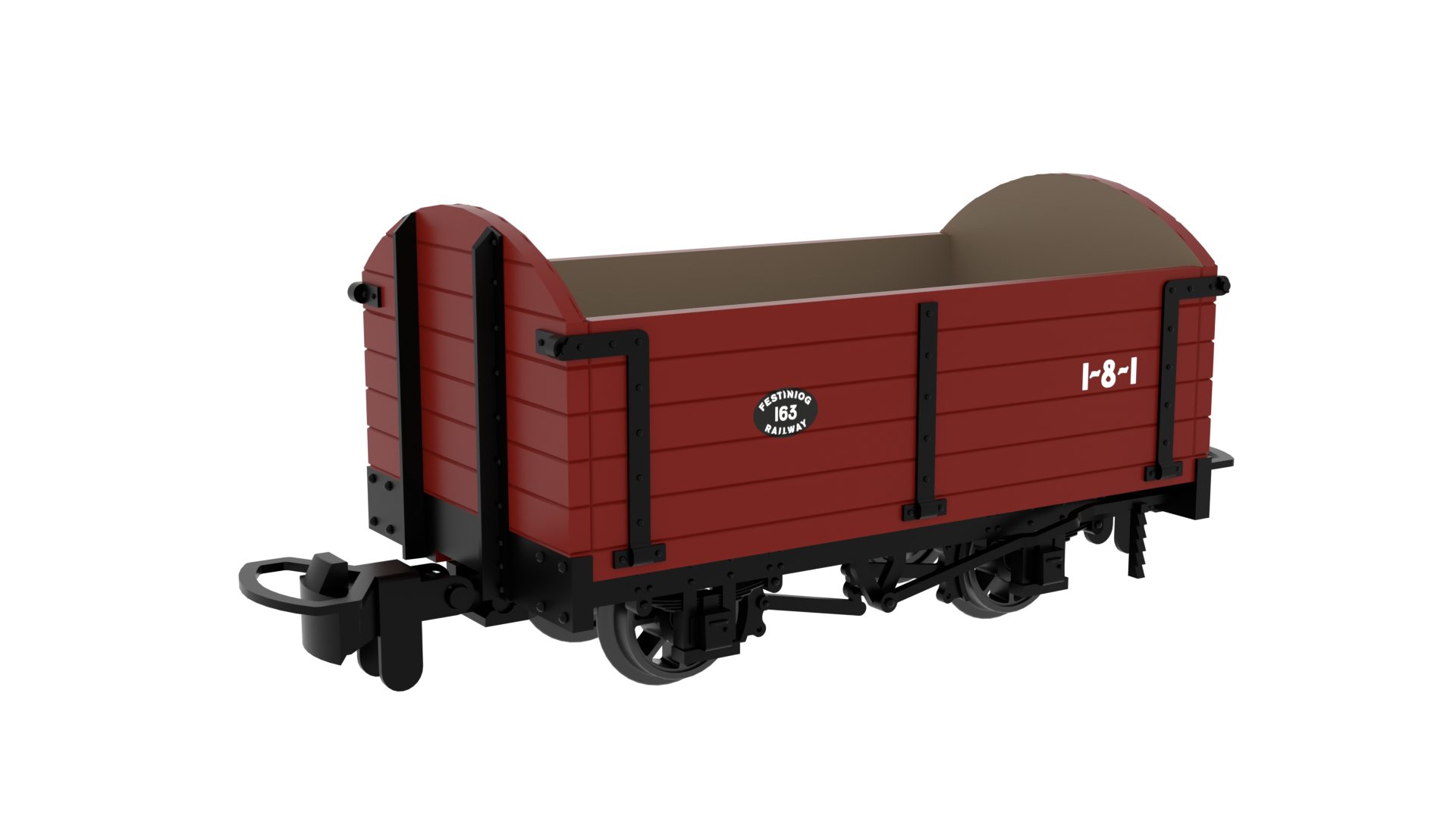 Rapido Trains 990025 Dropside Open – FR Red No.163 (009 Gauge)