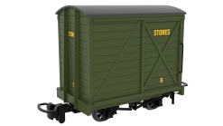 Rapido Trains 990315 Covered Van – Plain Green STORES No.5 (009 Gauge)