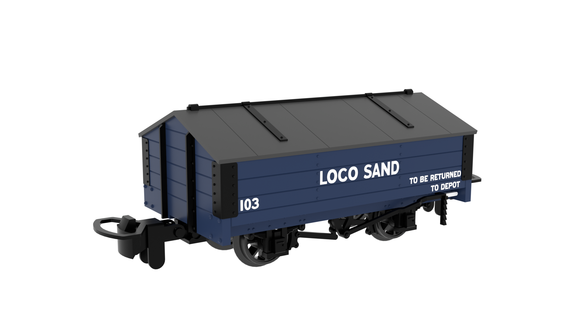 Rapido Trains 990412 Peaked Roof Van – Loco Sand No.103 (009 Gauge)