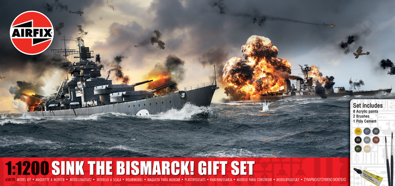 Airfix A50120 Sink The Bismarck! Gift Set (1:1200 Scale)