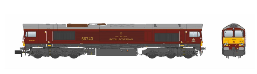 Revolution Trains RT-N66-GBB-743 Class 66/7 66743 GBRf Royal Scotsman Dcc Ready (N Gauge) Free Postage