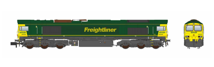 Revolution Trains RT-N66-FL-505 Class 66/5 66505 Freightliner Green Dcc Ready ( N Gauge) Free Postage