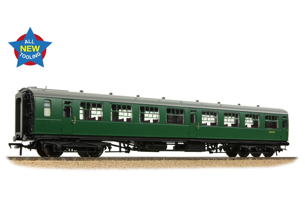 Bachmann Branchline 34-826 SR Bulleid Second Open 15" Vents BR (SR) Green (OO Gauge)