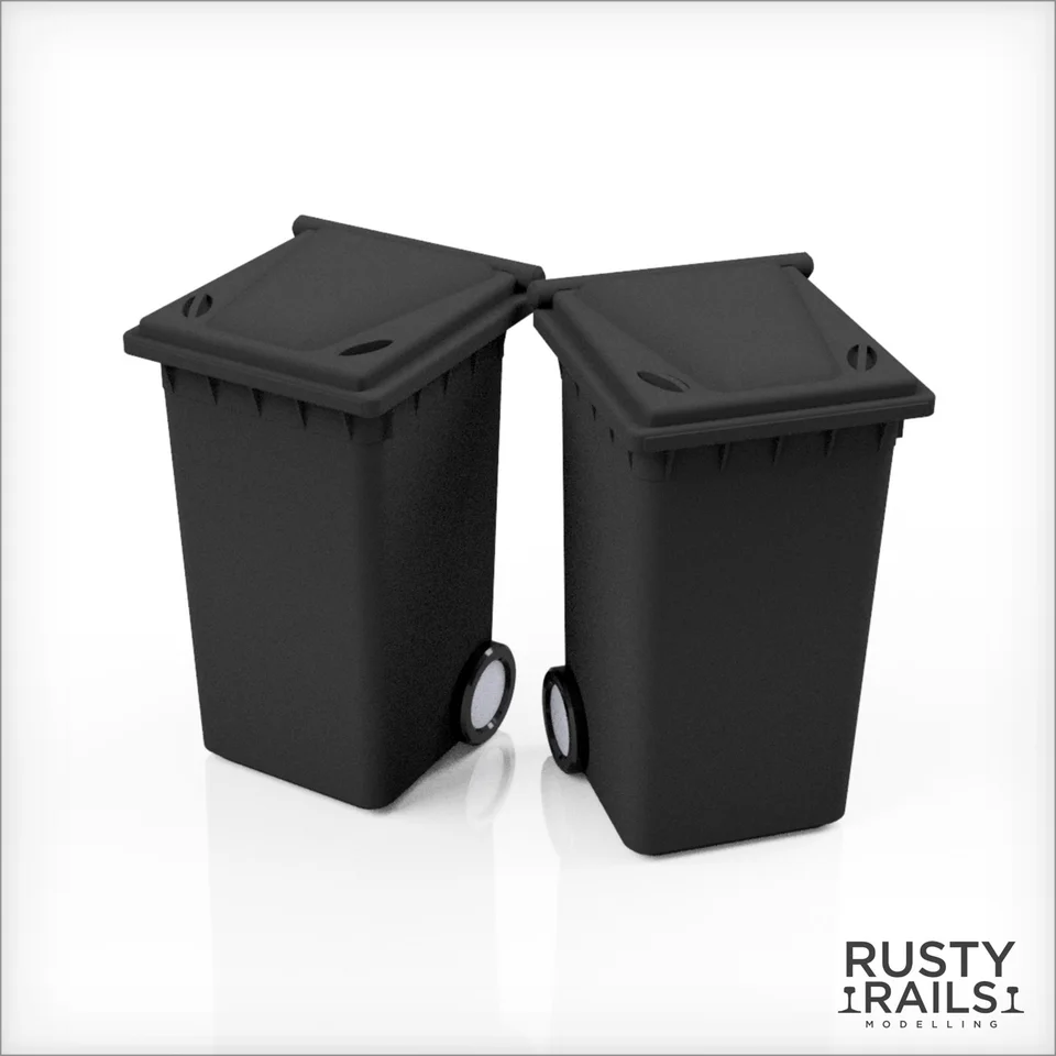Rusty Rails Modelling 002 Wheelie Bins (10 pack) (OO Gauge)