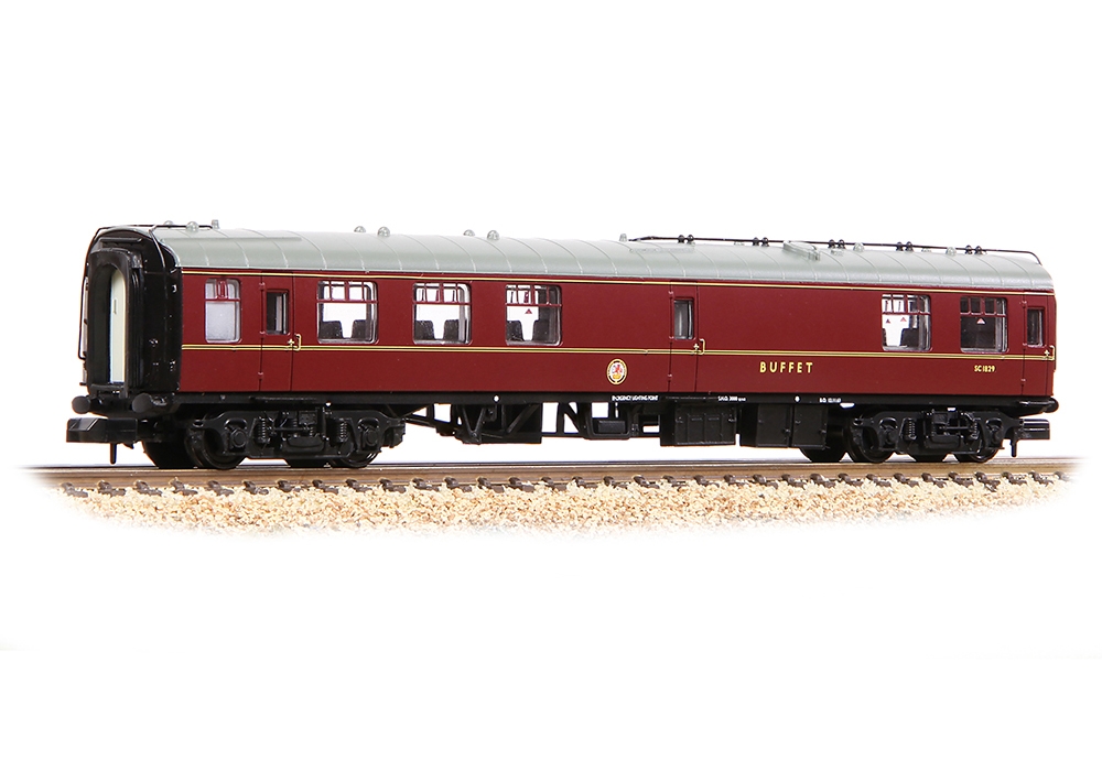 Graham Farish 374-107B BR Mk1 RMB Restaurant Miniature Buffet BR Maroon (N Gauge)