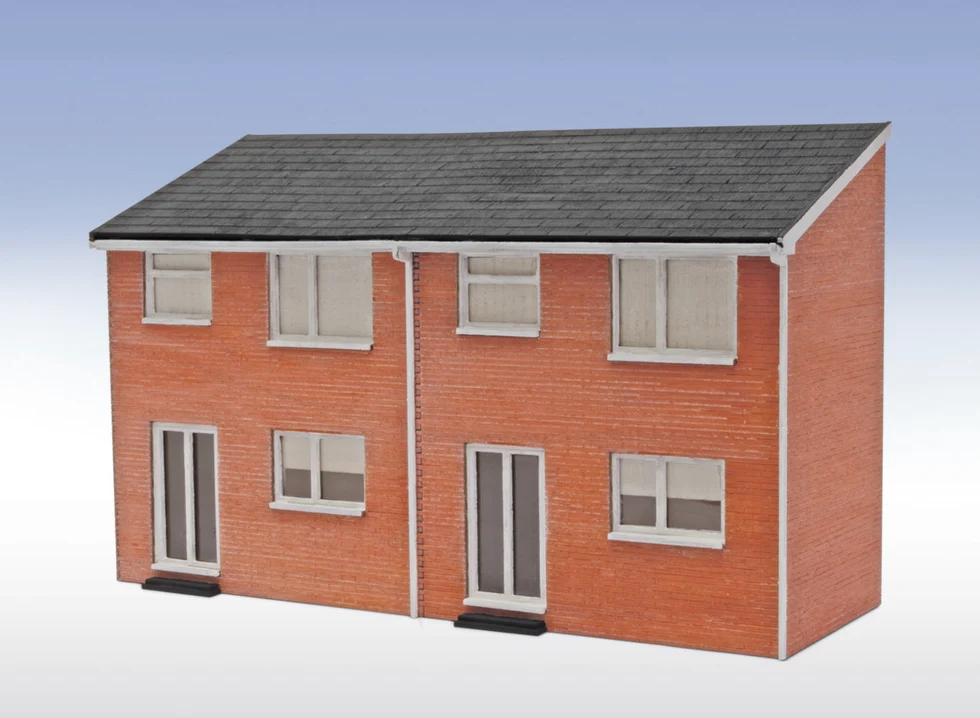 Peco LK-213 1960s House Backs Laser Cut (OO Gauge)